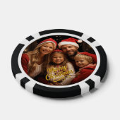 Prettig kerstfeest poker chips (Enkel)