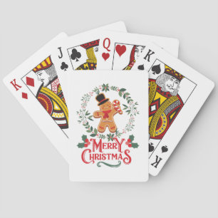 Prettig kerstfeest pokerkaarten