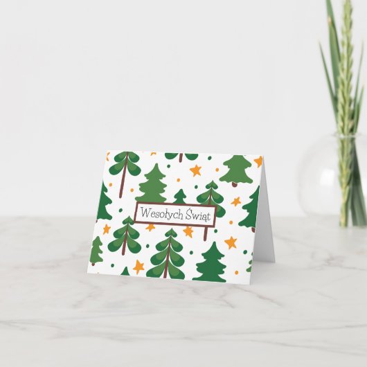 Prettig Kerstfeest, Poolse kerstkaart  Kaart (Voorkant)