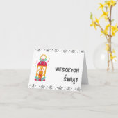 Prettig Kerstfeest Poolse Kerstmis Kaart (Gele Bloem)