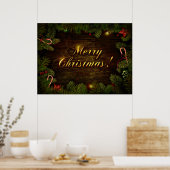 Prettig kerstfeest poster (Keuken)