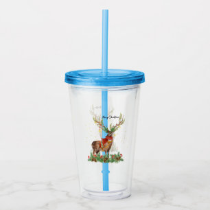 Prettig Kerstfeest Rendier Acryl Drinkbeker