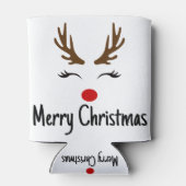 Prettig kerstfeest rendier blikjeskoeler (Achterkant)