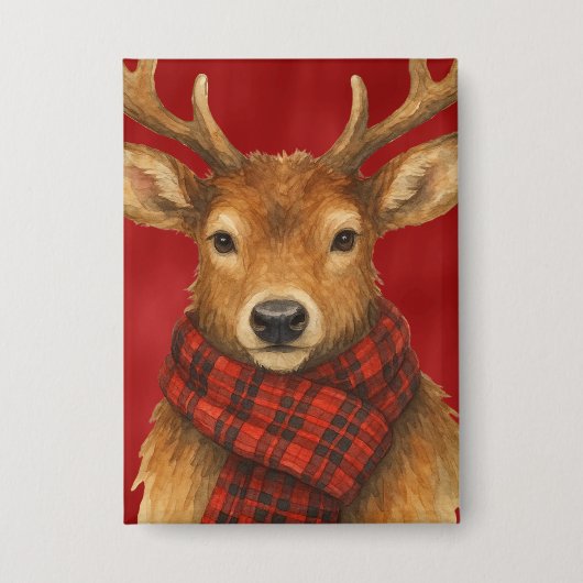 Prettig kerstfeest Rendieren Button (Voorkant)