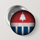 Prettig kerstfeest Retro Patriottisch Ronde Button 7,6 Cm (Voorkant /achterkant)