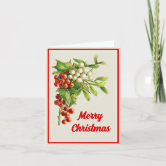 Prettig kerstfeest Retro wenskaart voor de feestda Kaart