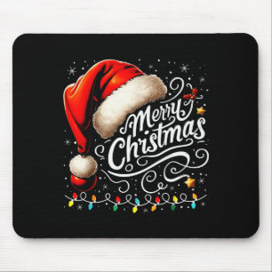 Prettig kerstfeest Rode Kerstman Hoed Kerst Matchi Muismat