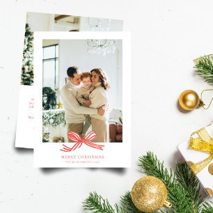 Prettig kerstfeest rode strik foto familienieuwsbr feestdagenkaart