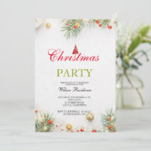 Prettig Kerstfeest | Rode Typografie Kaart (Staand voorkant)