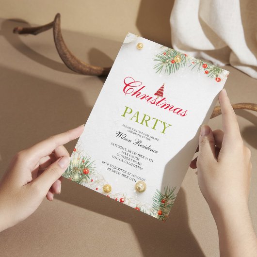 Prettig Kerstfeest | Rode Typografie Kaart