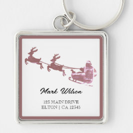 Prettig kerstfeest | Rode typografie Sleutelhanger