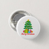 Prettig kerstfeest ronde button 3,2 cm (Voorkant /achterkant)
