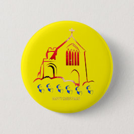 Prettig Kerstfeest Ronde Button 5,7 Cm