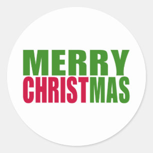 Prettig kerstfeest ronde sticker