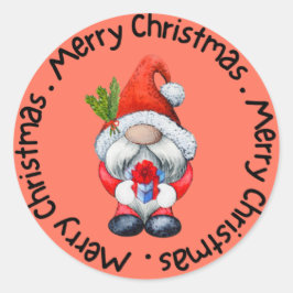 Prettig kerstfeest ronde sticker