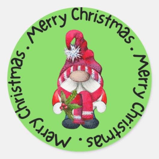 Prettig kerstfeest ronde sticker (Voorkant)
