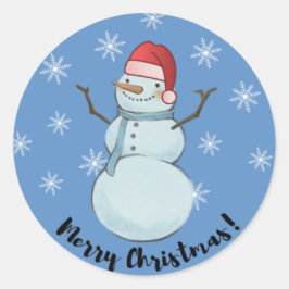 Prettig kerstfeest ronde sticker