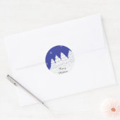 Prettig kerstfeest ronde sticker (Envelop)