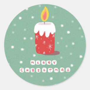 Prettig kerstfeest ronde sticker