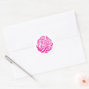 Prettig kerstfeest ronde sticker