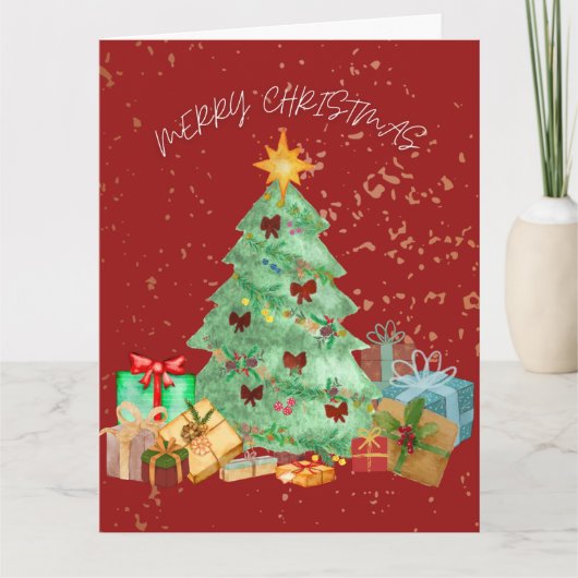 PRETTIG KERSTFEest(ROOD) KAARTJE Kaart (Voorkant)