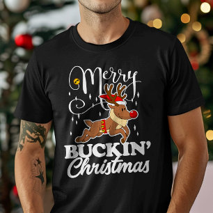Prettig Kerstfeest Rudolph Rendier Grappig T-shirt