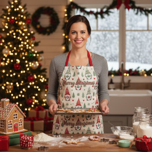 Prettig kerstfeest Scandinavische kabouter schort