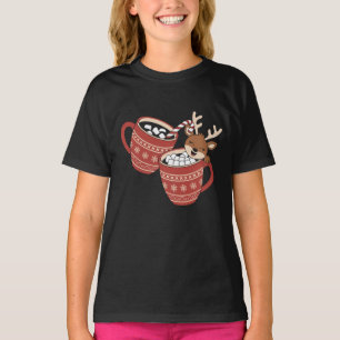 Prettig kerstfeest Schattige Rendier Familie Kerst T-shirt