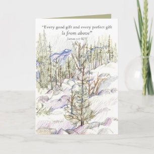 Prettig kerstfeest Schrift James Winter Bos Kaart