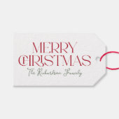 Prettig kerstfeest script cadeaulabel (Voorkant (Horizontaal))