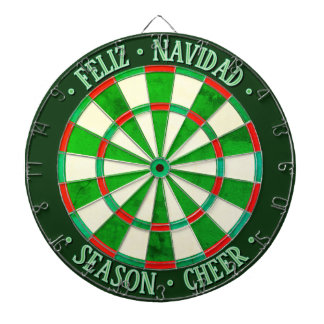 Prettig Kerstfeest, Seizoen Wens EDITABLE TEXT Gro Dartbord
