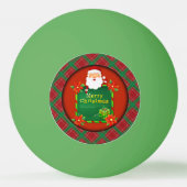 Prettig kerstfeest Sint Kerstman Tartan Plaid Pingpongballen (Achterkant)