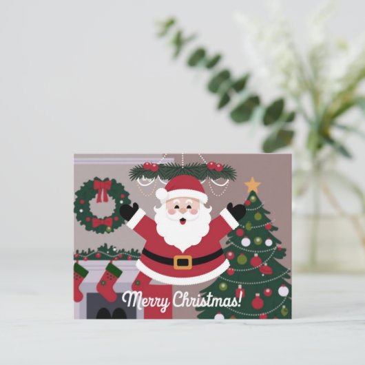 Prettig kerstfeest sint niklaas feestdagenkaart (Staand voorkant)