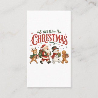 Prettig kerstfeest Sinterklaas en vrienden Contactkaartje