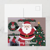 Prettig kerstfeest Sinterklaas Feestdagenkaart (Voorkant / Achterkant)