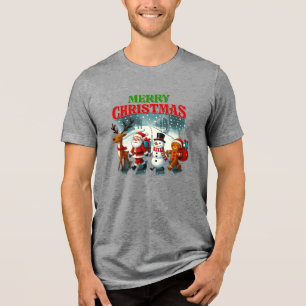 Prettig kerstfeest Sinterklaas, Sneeuwman, Gingers Tri-Blend Shirt