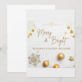 Prettig kerstfeest! Sjabloon voor kerstkaart Kaart (Voorkant / Achterkant)