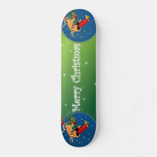 Prettig kerstfeest Skateboard (Voorkant)