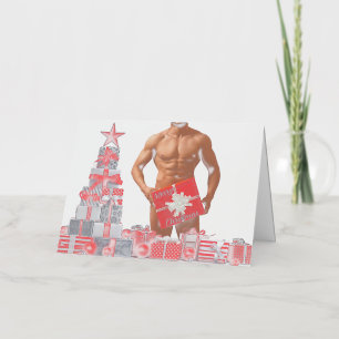 Prettig kerstfeest SlipperyJoe rood wit zilver ges Folie Feestdagenkaart