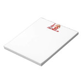 Prettig kerstfeest SlipperyJoe rood wit zilver ges Notitieblok (Gedraaid)
