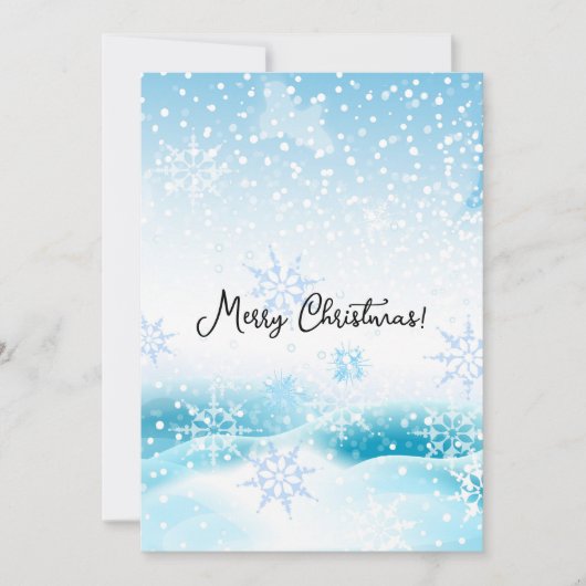 Prettig kerstfeest , sneeuw feestdagenkaart (Voorkant)