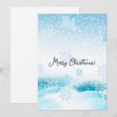 Prettig kerstfeest , sneeuw feestdagenkaart (Voorkant / Achterkant)