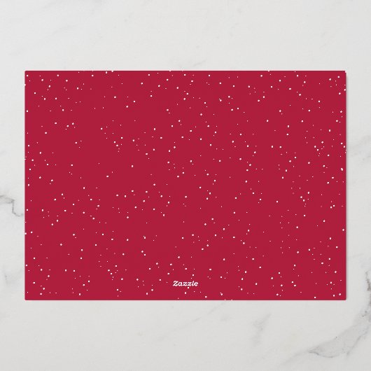 Prettig Kerstfeest Sneeuw Folie Feestdagenkaart (Achterkant)