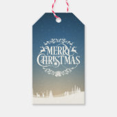 Prettig kerstfeest Sneeuwlandschap Cadeaulabel (Voorkant)