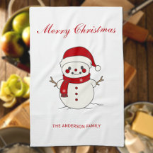 Prettig kerstfeest Sneeuwman Aangepaste familienaa
