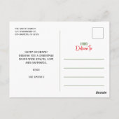 Prettig kerstfeest Sneeuwman  Briefkaart (Achterkant)