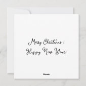 Prettig kerstfeest sneeuwman  feestdagenkaart (Achterkant)