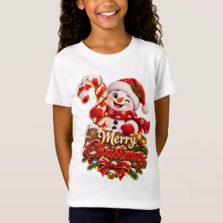 Prettig kerstfeest Sneeuwman T-shirt