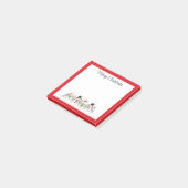 Prettig kerstfeest Sneeuwmannen Post-it® Notes (Schuin)