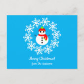 Prettig kerstfeest Sneeuwpop Ansichtkaart Briefkaart (Voorkant)